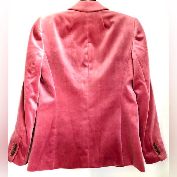 J CREW Velvet Parke Blazer Dried Rose Pink 00 NEW Mauve Cropped - Picture 4 of 6